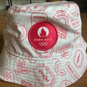 Paris 2024 Olympics Red & White Unisex Bucket Hat